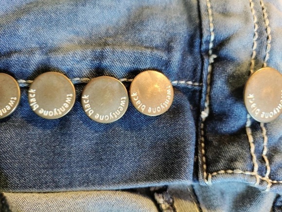 Twenty One Black by Rue 21 jeans button fly acid wash size 5/6 - Picture 4 of 6